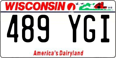 WI license plate 489YGI