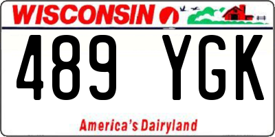 WI license plate 489YGK