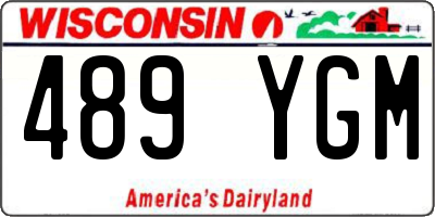 WI license plate 489YGM