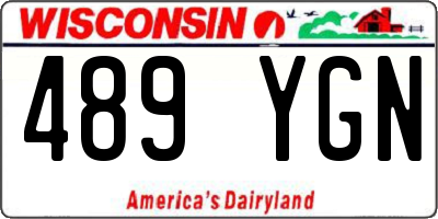 WI license plate 489YGN