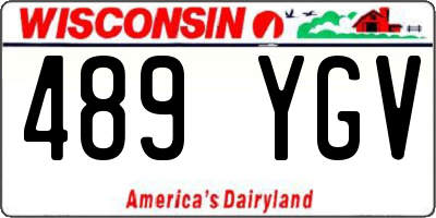 WI license plate 489YGV