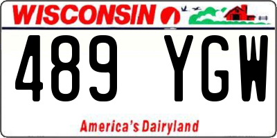 WI license plate 489YGW