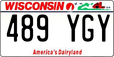 WI license plate 489YGY