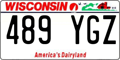 WI license plate 489YGZ