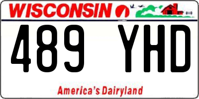 WI license plate 489YHD