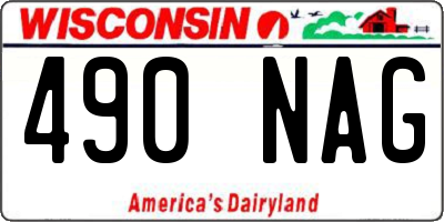 WI license plate 490NAG