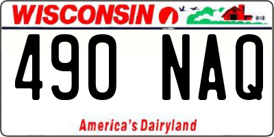 WI license plate 490NAQ