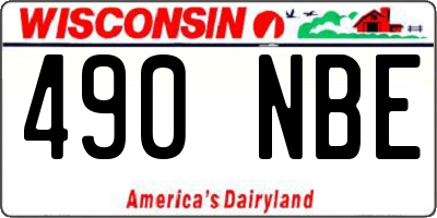 WI license plate 490NBE