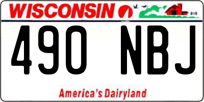 WI license plate 490NBJ