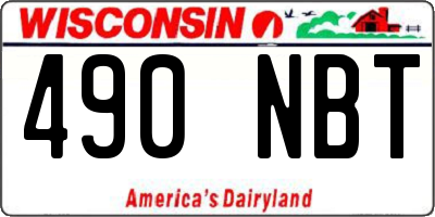 WI license plate 490NBT