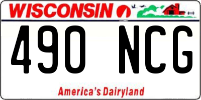 WI license plate 490NCG