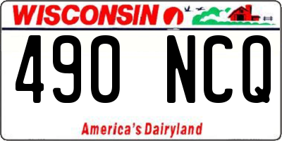 WI license plate 490NCQ