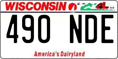 WI license plate 490NDE