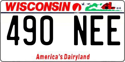 WI license plate 490NEE
