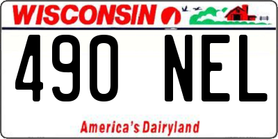 WI license plate 490NEL