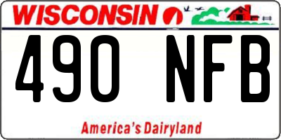 WI license plate 490NFB