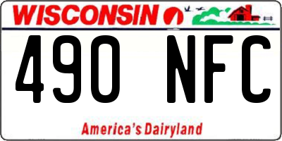 WI license plate 490NFC