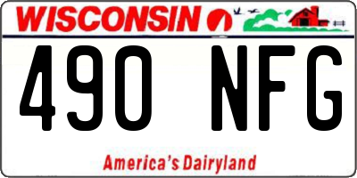 WI license plate 490NFG