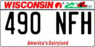 WI license plate 490NFH