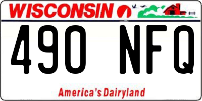 WI license plate 490NFQ