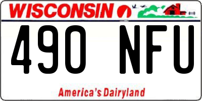 WI license plate 490NFU