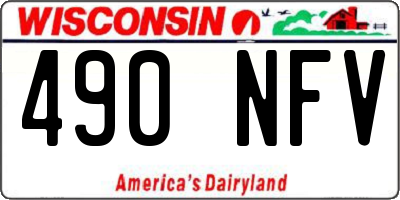 WI license plate 490NFV