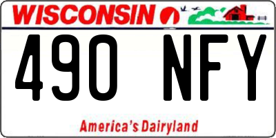 WI license plate 490NFY