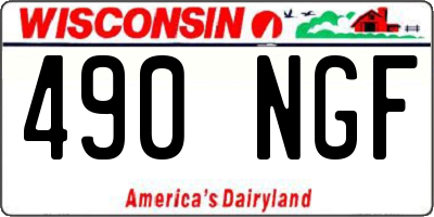 WI license plate 490NGF