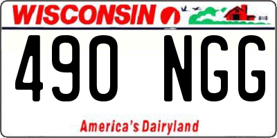 WI license plate 490NGG