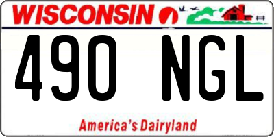 WI license plate 490NGL