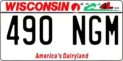 WI license plate 490NGM