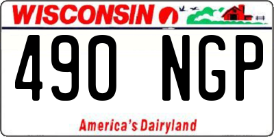 WI license plate 490NGP