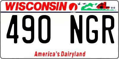WI license plate 490NGR