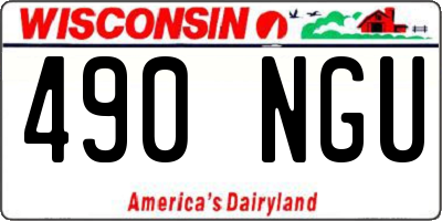 WI license plate 490NGU