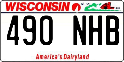 WI license plate 490NHB