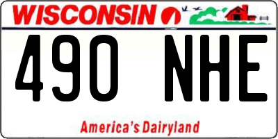 WI license plate 490NHE