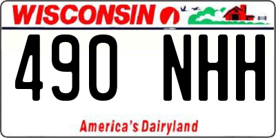 WI license plate 490NHH