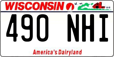 WI license plate 490NHI