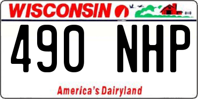 WI license plate 490NHP