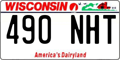 WI license plate 490NHT