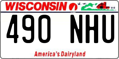 WI license plate 490NHU