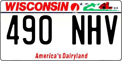WI license plate 490NHV