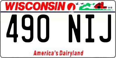 WI license plate 490NIJ