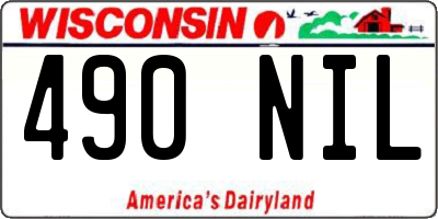 WI license plate 490NIL