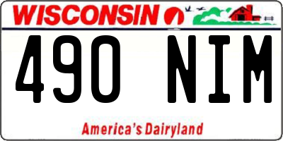 WI license plate 490NIM