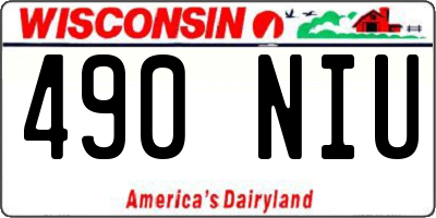 WI license plate 490NIU