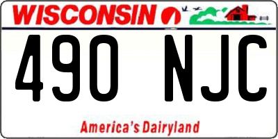WI license plate 490NJC