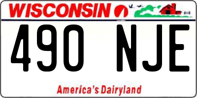 WI license plate 490NJE