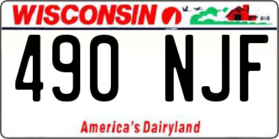 WI license plate 490NJF
