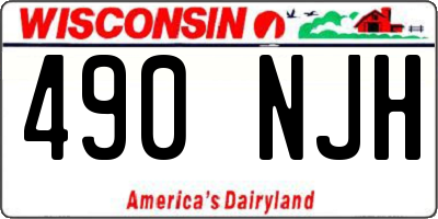 WI license plate 490NJH